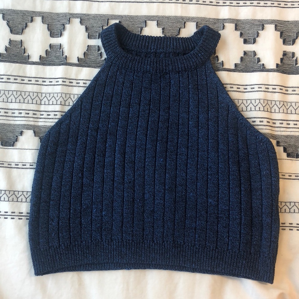 Dark Blue Crop Top